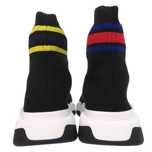 新品同様 バレンシアガ SPEED 2.0 スニーカー ファブリック ストライプ ラバー ブラック 1280【中古】BALENCIAGA