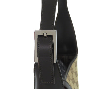 美品 グッチ GGキャンバス ジャッキー シェリー ワンショルダー 00963 レザー ブラウン ベージュ ブラック ショルダーバッグ 1282 【中古】 GUCCI