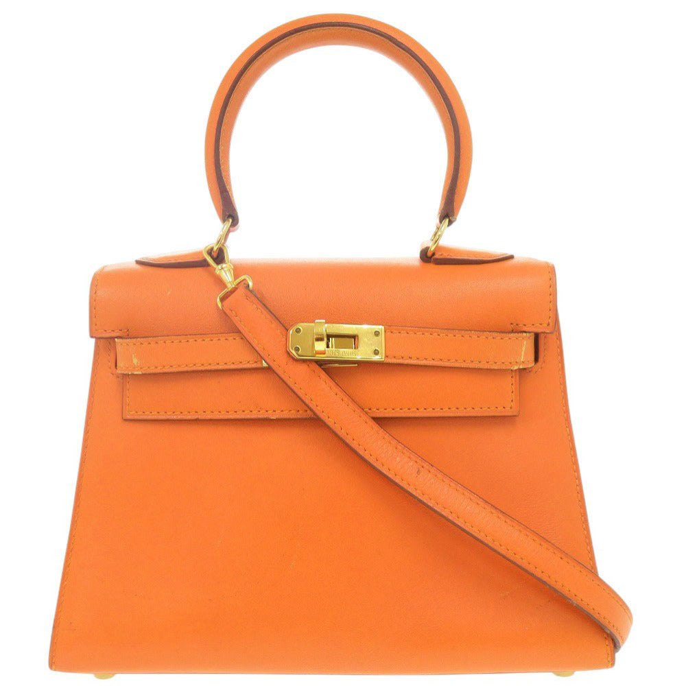 エルメス ミニケリー ヴォーガリバー オレンジ ゴールド金具 〇Y刻印(1995年製) ハンドバッグ 1299【中古】HERMES ケリー20