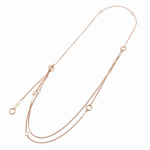 新品同様 エルメス エシャペ KL8PG ロング ネックレス 750 ピンクゴールド 35.3g ジュエリー 1314【中古】HERMES