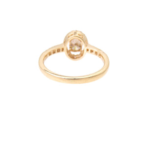 美品 オーバルカットダイヤ0.53ct ダイヤ0.32ct k18PG リング ピンクゴールド/ダイヤモンド 11号 2.8g 指輪 ジュエリー 1316【中古】 レディース