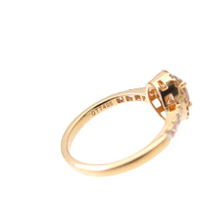 美品 オーバルカットダイヤ0.53ct ダイヤ0.32ct k18PG リング ピンクゴールド/ダイヤモンド 11号 2.8g 指輪 ジュエリー 1316【中古】 レディース