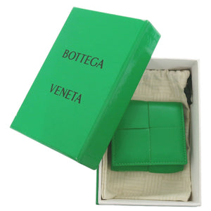 新品同様 ボッテガヴェネタ イントレチャート レザー グリーン コインケース 緑 1340【中古】BOTTEGAVENETA