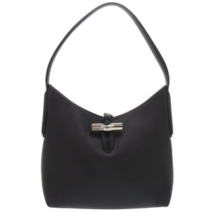 新品同様 ロンシャン ロゾ レザー ブラック ハンドバッグ 黒 1342【中古】Longchamp
