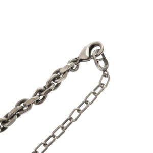 ディオール CDダイヤモンド プレート メタル シルバー ネックレス 1343【中古】Dior