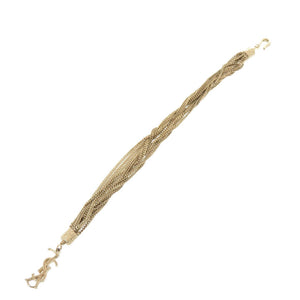 美品 イヴ サンローラン YSLロゴ チェーンブレスレット ゴールド 1344【中古】YVES SAINT LAURENT