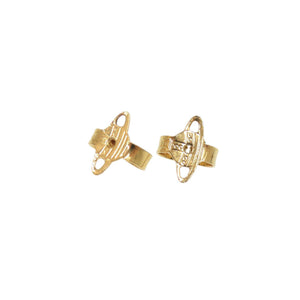 美品 ヴィヴィアンウエストウッド オーブ メタル ラインストーン マルチカラー ピアス 1345【中古】Vivienne Westwood