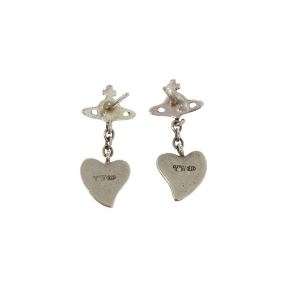 美品 ヴィヴィアンウエストウッド オーブ スイングハート シルバー925 シルバー ピアス 1347【中古】Vivienne Westwood