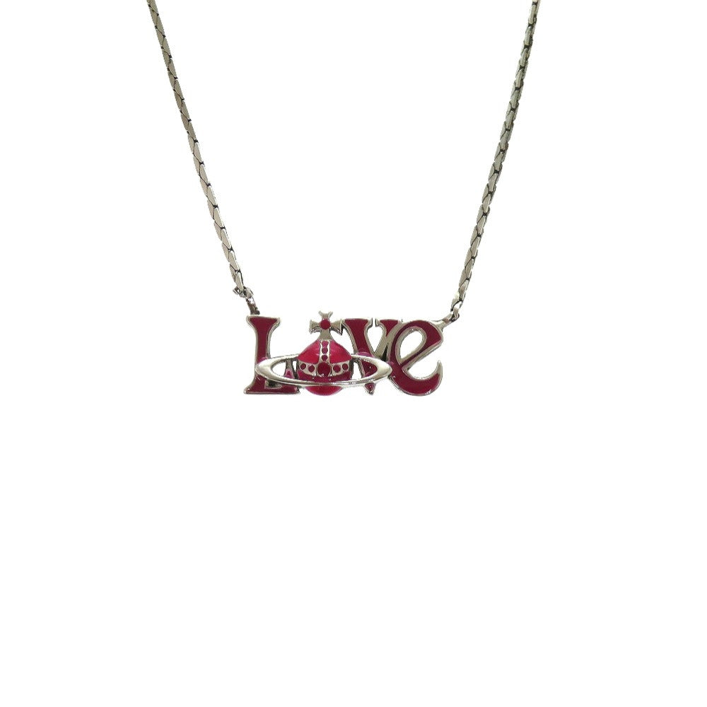 美品 ヴィヴィアンウエストウッド LOVEオーブ メタル パープル 紫 ネックレス 1348【中古】Vivienne Westwood