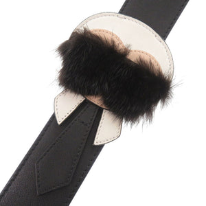 フェンディ カーリト カール ラガーフェルド 7C0258 レザー ブラック ショルダーストラップ 黒 1351【中古】FENDI メンズ