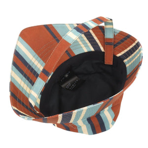 新品同様 プラダ トライアングルロゴ ストライプ サイズXL コットン マルチカラー バケットハット 帽子 1378【中古】PRADA