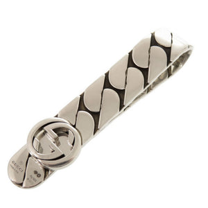 美品 グッチ インターロッキングG シルバー925 マネークリップ 1380【中古】GUCCI