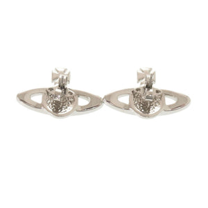 美品 ヴィヴィアンウエストウッド MINI BAS RELIEF オーブ 真鍮 ラインストーン シルバー ブルー ピアス 1412【中古】Vivienne Westwood