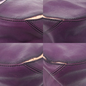 ボッテガヴェネタ ホーボー レザー パープル ハンドバッグ 紫 1417【中古】BOTTEGAVENETA