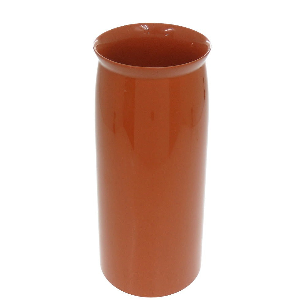新品同様 エルメス 花瓶 フラワーベース vase haut mm hoasen bois laque ラッカーウッド オレンジ 雑貨 1435【中古】HERMES