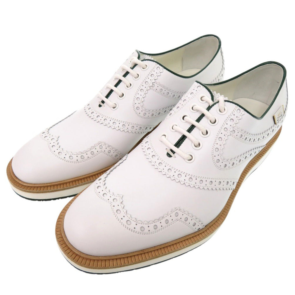 新品同様 グッチ ゴルフシューズ レザーシューズ レザー ホワイト 1438【中古】GUCCI
