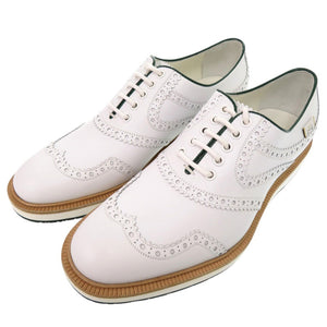 新品同様 グッチ ゴルフシューズ レザーシューズ レザー ホワイト 1438【中古】GUCCI