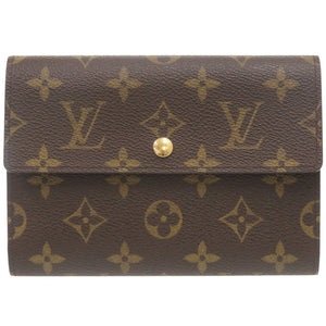 ベタなし 美品 ルイ ヴィトン ポルトトレゾール エテュイ パピエ モノグラム M61202 三つ折り財布 LV 0002【中古】LOUIS VUITTON