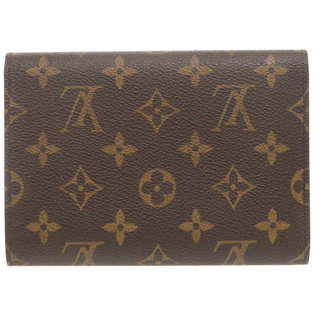 ベタなし 美品 ルイ ヴィトン ポルトトレゾール エテュイ パピエ モノグラム M61202 三つ折り財布 LV 0002【中古】LOUIS VUITTON