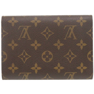 ベタなし 美品 ルイ ヴィトン ポルトトレゾール エテュイ パピエ モノグラム M61202 三つ折り財布 LV 0002【中古】LOUIS VUITTON