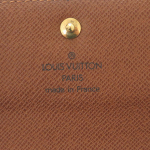 ベタなし 美品 ルイ ヴィトン ポルトトレゾール エテュイ パピエ モノグラム M61202 三つ折り財布 LV 0002【中古】LOUIS VUITTON