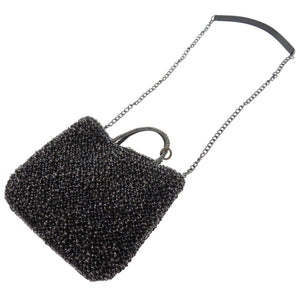 新品同様 アンテプリマ ワイヤーバッグ PVC シルバーネイビー系 ブラック 2WAY ハンドバッグ ショルダーバッグ 0061【中古】ANTEPRIMA