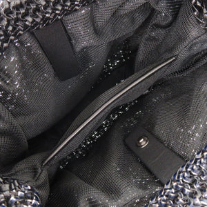 新品同様 アンテプリマ ワイヤーバッグ PVC シルバーネイビー系 ブラック 2WAY ハンドバッグ ショルダーバッグ 0061【中古】ANTEPRIMA