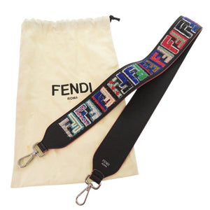 新品同様 フェンディ FFロゴ レザー スパンコール マルチカラー ショルダーストラップ 0065【中古】FENDI