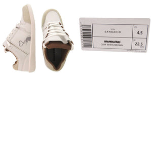 未使用品 サンガッチョ via SANGACIO × BRANDALISED スニーカー にゅ～ず ブランダライズド バンクシー レザー ホワイト 0066【中古】Sangacio
