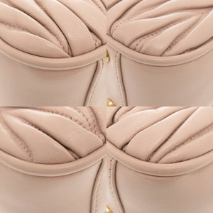 新品同様 ミュウミュウ マテラッセ アルカディ 5BB124 レザー ピンク 2WAY ハンドバッグ ショルダーバッグ 0122【中古】MIUMIU