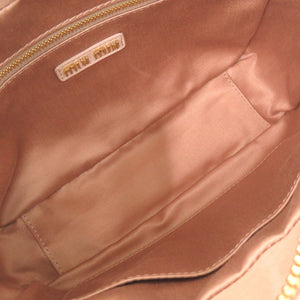 新品同様 ミュウミュウ マテラッセ アルカディ 5BB124 レザー ピンク 2WAY ハンドバッグ ショルダーバッグ 0122【中古】MIUMIU