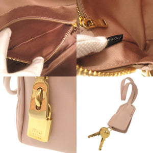 新品同様 ミュウミュウ マテラッセ アルカディ 5BB124 レザー ピンク 2WAY ハンドバッグ ショルダーバッグ 0122【中古】MIUMIU