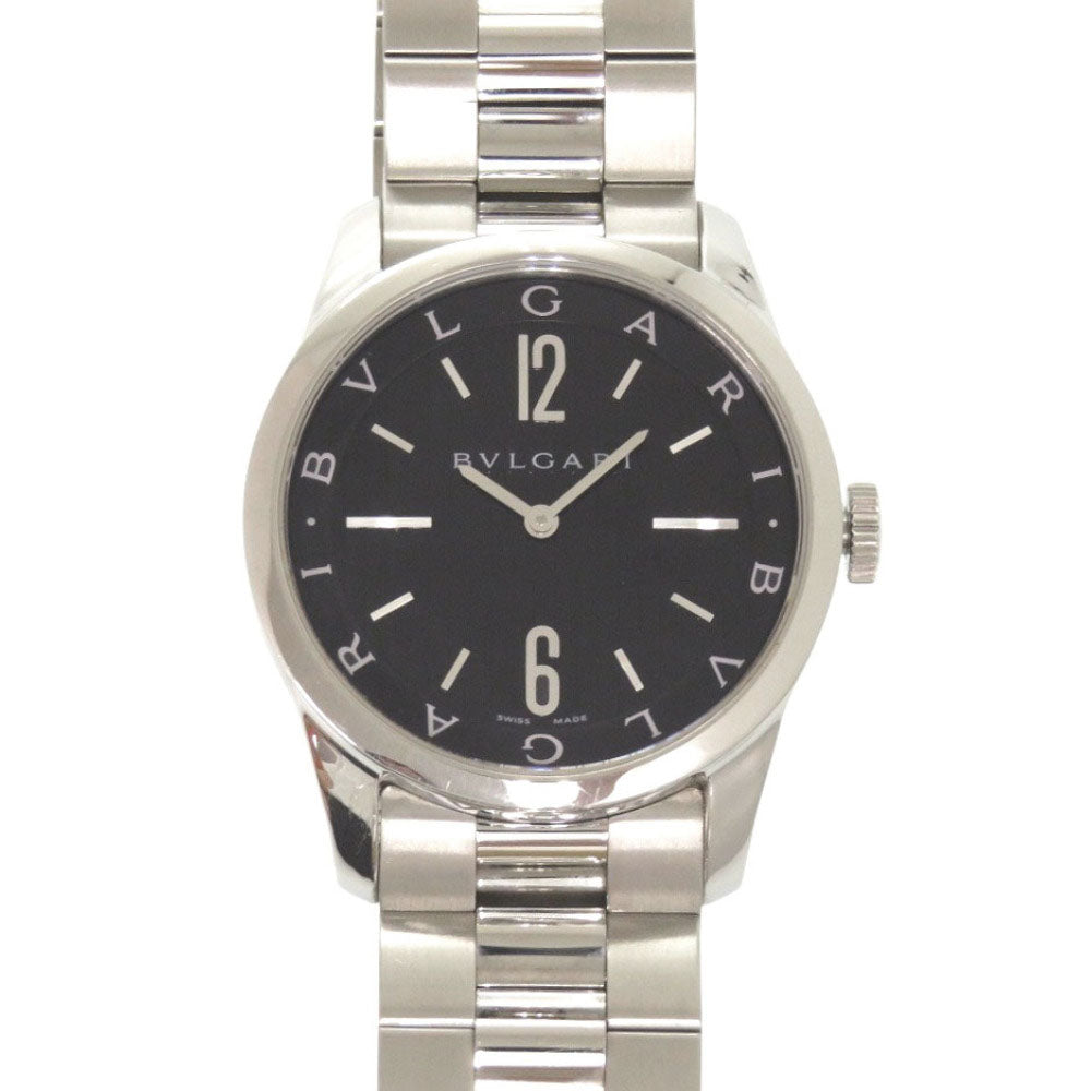 新品同様 ブルガリ ソロテンポ ST37S 腕時計 SS ブラック クオーツ 腕時計 黒文字盤 0169【中古】BVLGARI