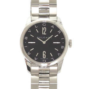 新品同様 ブルガリ ソロテンポ ST37S 腕時計 SS ブラック クオーツ 腕時計 黒文字盤 0169【中古】BVLGARI