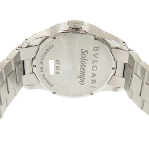 新品同様 ブルガリ ソロテンポ ST37S 腕時計 SS ブラック クオーツ 腕時計 黒文字盤 0169【中古】BVLGARI