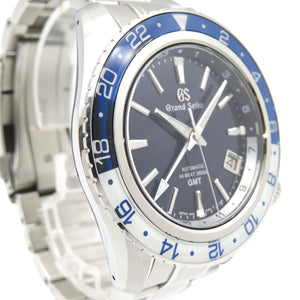 美品 セイコー グランドセイコー メカニカル ハイビート36000 GMT スポーツコレクション SBGJ237 / 9S86-00K0 自動巻き 腕時計 SS ブルー 0172【中古】SEIKO メンズ