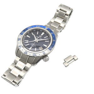 美品 セイコー グランドセイコー メカニカル ハイビート36000 GMT スポーツコレクション SBGJ237 / 9S86-00K0 自動巻き 腕時計 SS ブルー 0172【中古】SEIKO メンズ