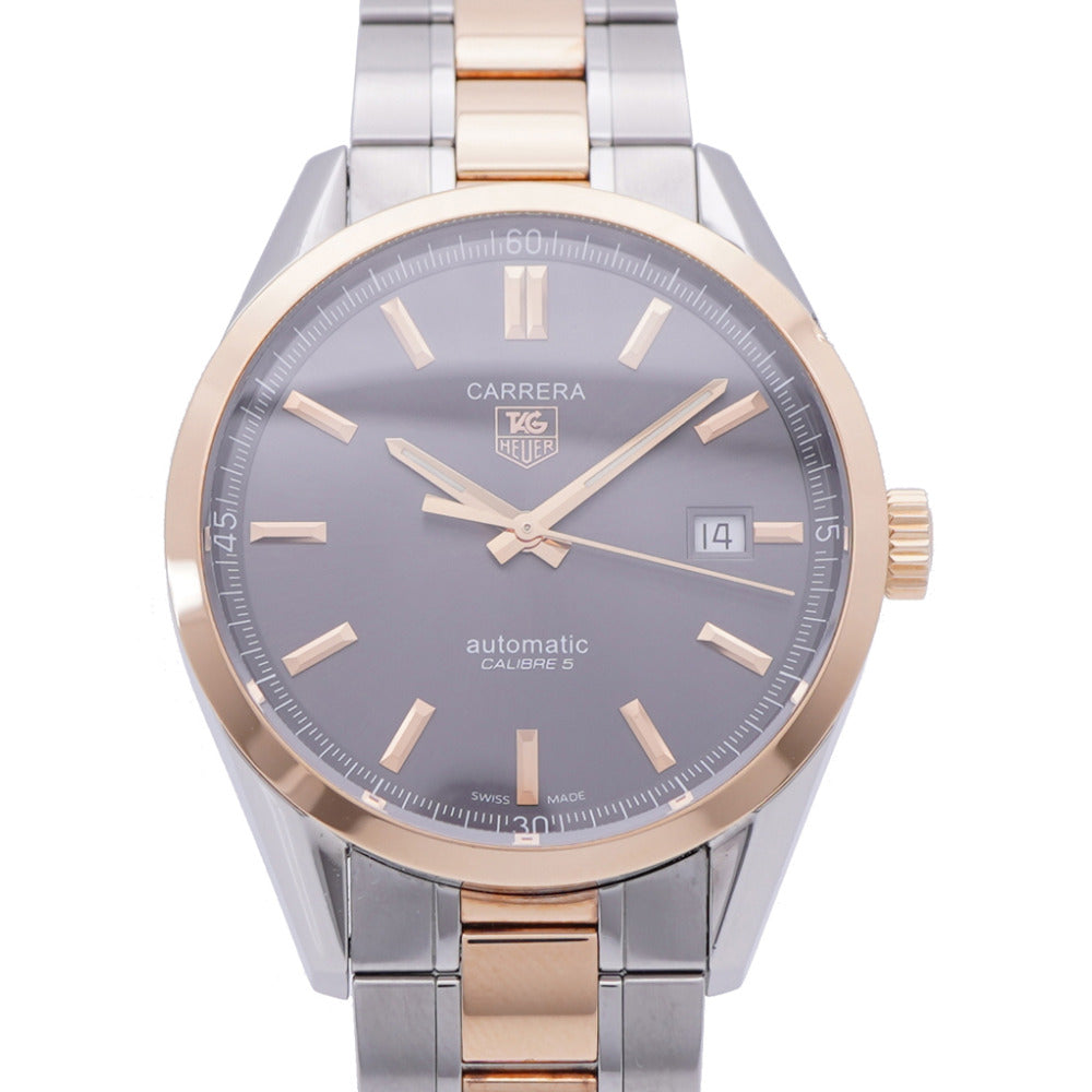 美品 タグホイヤー カレラ キャリパー5 WV215F K18GP/SS 自動巻き 腕時計 グレー 0173【中古】TAG HEUER メンズ