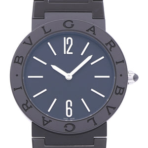 新品同様 ブルガリ クオーツ ブルガリブルガリ ブラックDLCコーティング BB33S 腕時計 SS ブラック 黒文字盤 0175【中古】BVLGARI