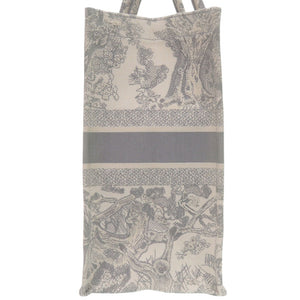 新品同様 クリスチャンディオール ブックトート ラージ キャンバス グレー トートバッグ 0189【中古】Christian Dior