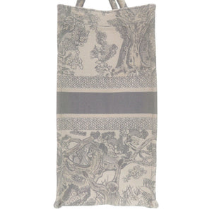 新品同様 クリスチャンディオール ブックトート ラージ キャンバス グレー トートバッグ 0189【中古】Christian Dior