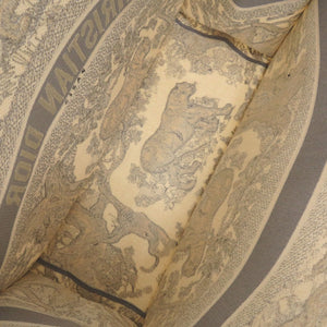 新品同様 クリスチャンディオール ブックトート ラージ キャンバス グレー トートバッグ 0189【中古】Christian Dior