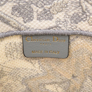 新品同様 クリスチャンディオール ブックトート ラージ キャンバス グレー トートバッグ 0189【中古】Christian Dior