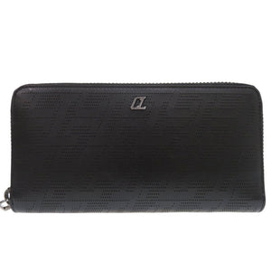 新品同様 クリスチャンルブタン PANETTONE ラウンドファスナー 長財布 Wallet 1235147 レザー ブラック 0190【中古】Christian Louboutin