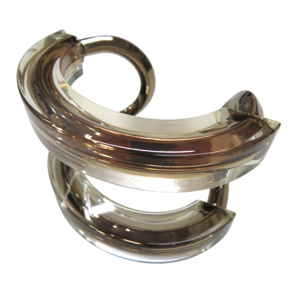 グッチ クリア バングル プラスティック シャンパンゴールド 0191【中古】GUCCI