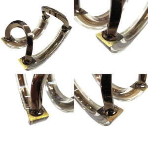 グッチ クリア バングル プラスティック シャンパンゴールド 0191【中古】GUCCI