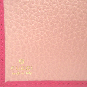 新品同様 グッチ 772738 GGマーモント レザー ピンク 2つ折り財布 財布 0193【中古】GUCCI