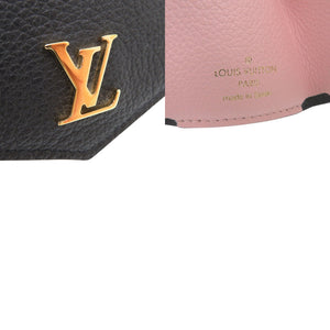 美品 ルイ ヴィトン ポルトフォイユロックミニ コンパクトウォレット LVロゴ ミニ財布 M80984 三つ折り財布 レザー LV 0196【中古】LOUIS VUITTON