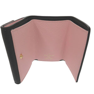 美品 ルイ ヴィトン ポルトフォイユロックミニ コンパクトウォレット LVロゴ ミニ財布 M80984 三つ折り財布 レザー LV 0196【中古】LOUIS VUITTON