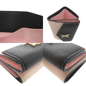 美品 ルイ ヴィトン ポルトフォイユロックミニ コンパクトウォレット LVロゴ ミニ財布 M80984 三つ折り財布 レザー LV 0196【中古】LOUIS VUITTON